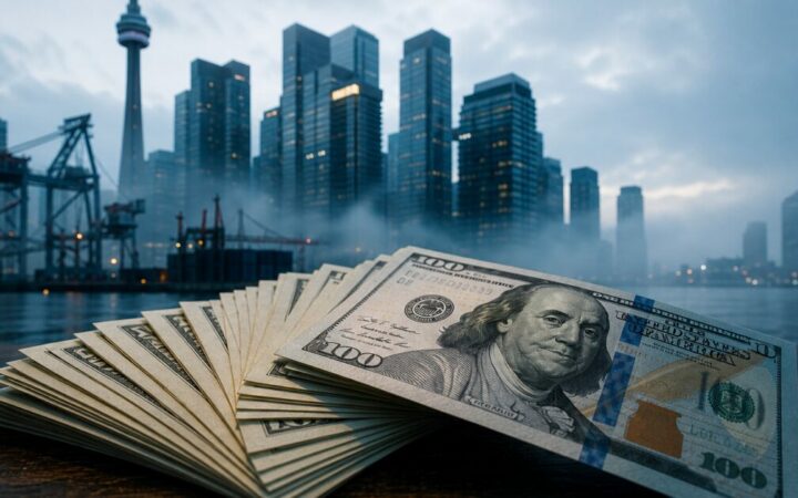 انخفاض الدولار الكندي مع تراجع أسعار النفط دون مستويات رئيسية مرة أخرى