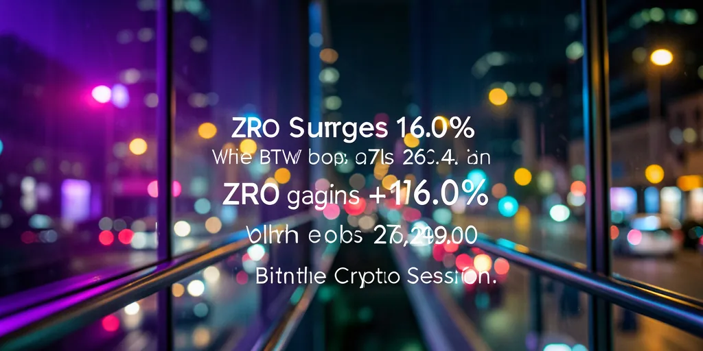 ZRO ترتفع 16.0% بينما تهبط BTW 26.4% في جلسة مشفرة متقلبة